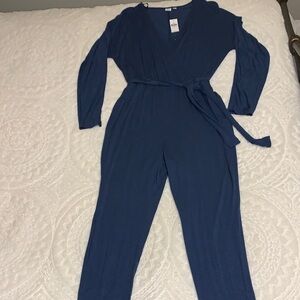NWT GAP Blue Wrap Jumpsuit